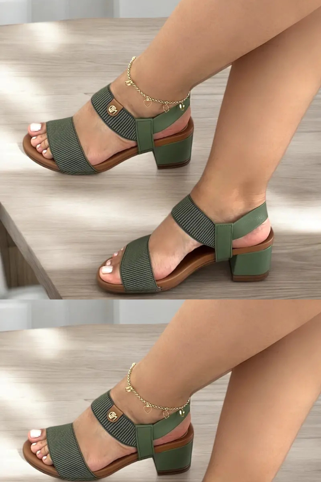 Sandália Feminina Salto Bloco Modare ultraconforto MD718