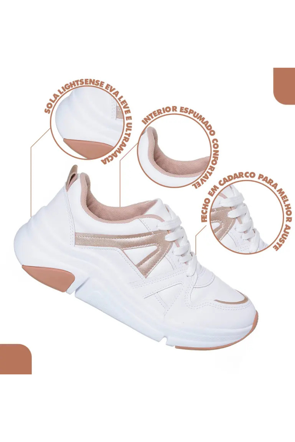 Tênis Modare Ultraconforto Feminino Macio Estilo Chunky