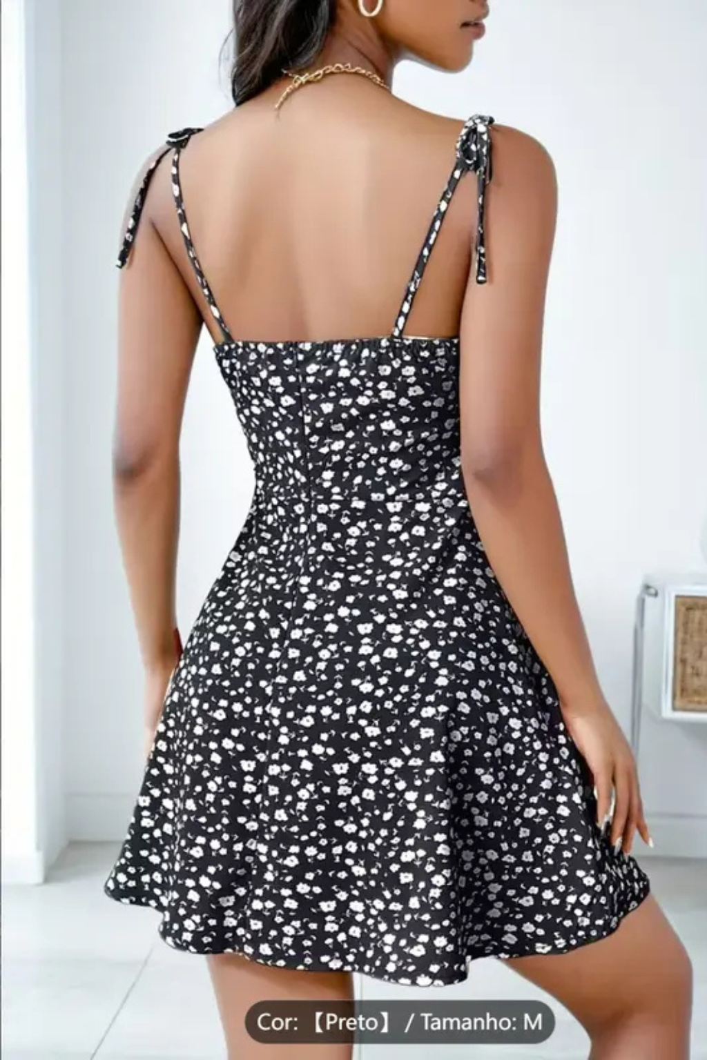Vestido Tubinho Plissado com Estampa Floral para Roupas de Ano Novo, Modelo Curto para Mulheres