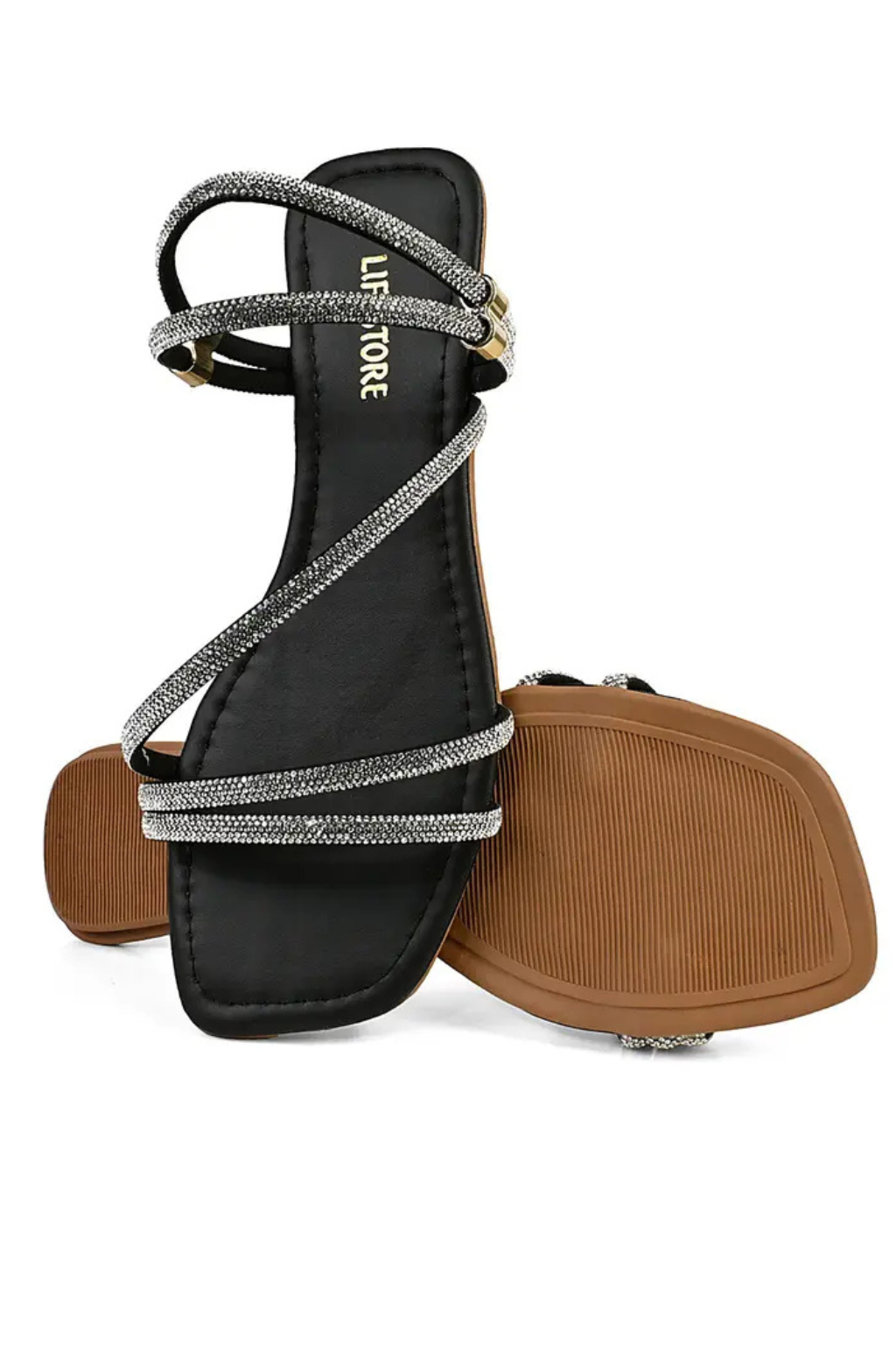 Compre 1 Leve 2 Sandália Feminina Rasteirinha Brilho Adulto Brilho Delicada Lançamento Com Binoculos