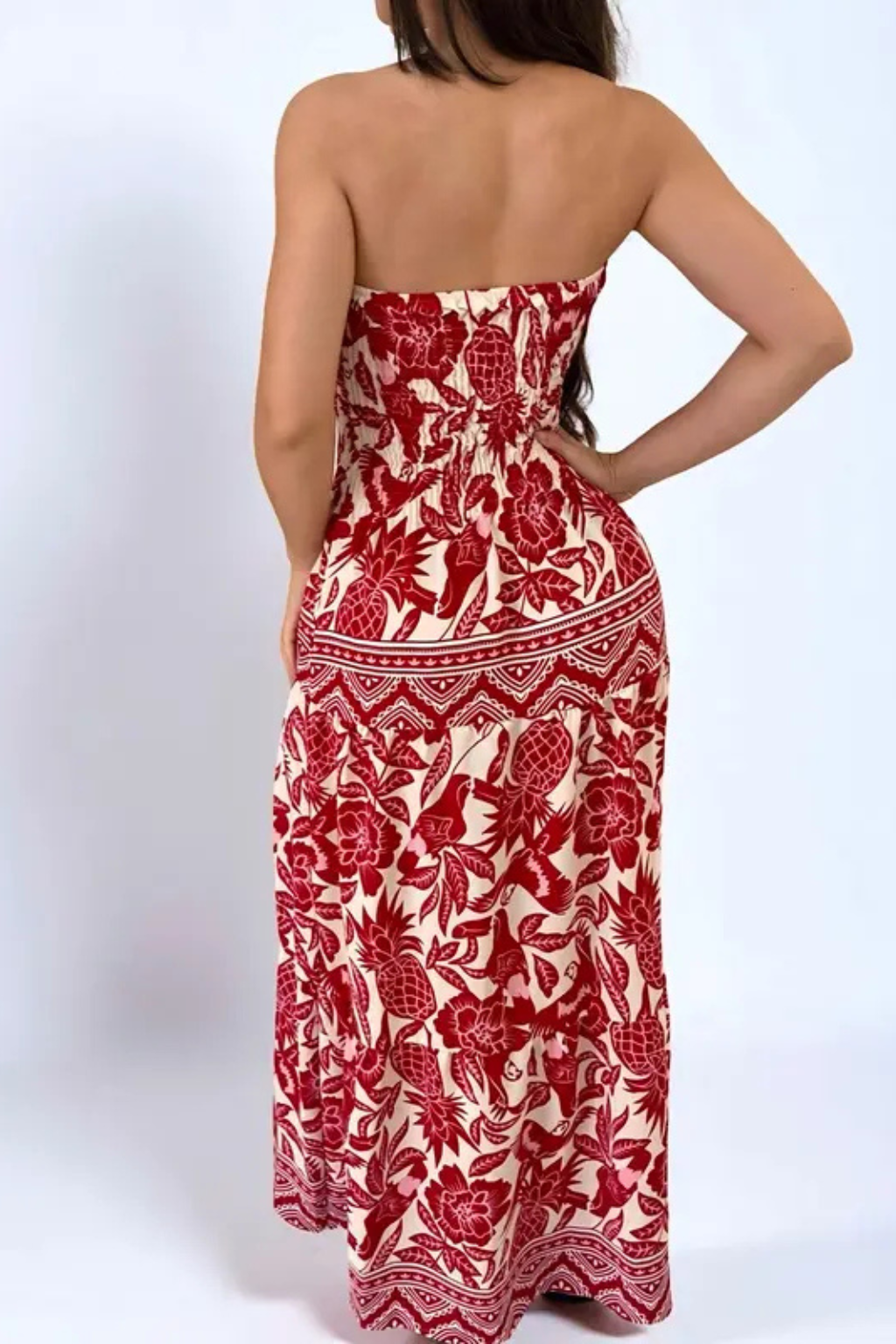 Vestido Inspiração Tomara que Caia Elegante Vestido Longo Inspiração Ano Novo