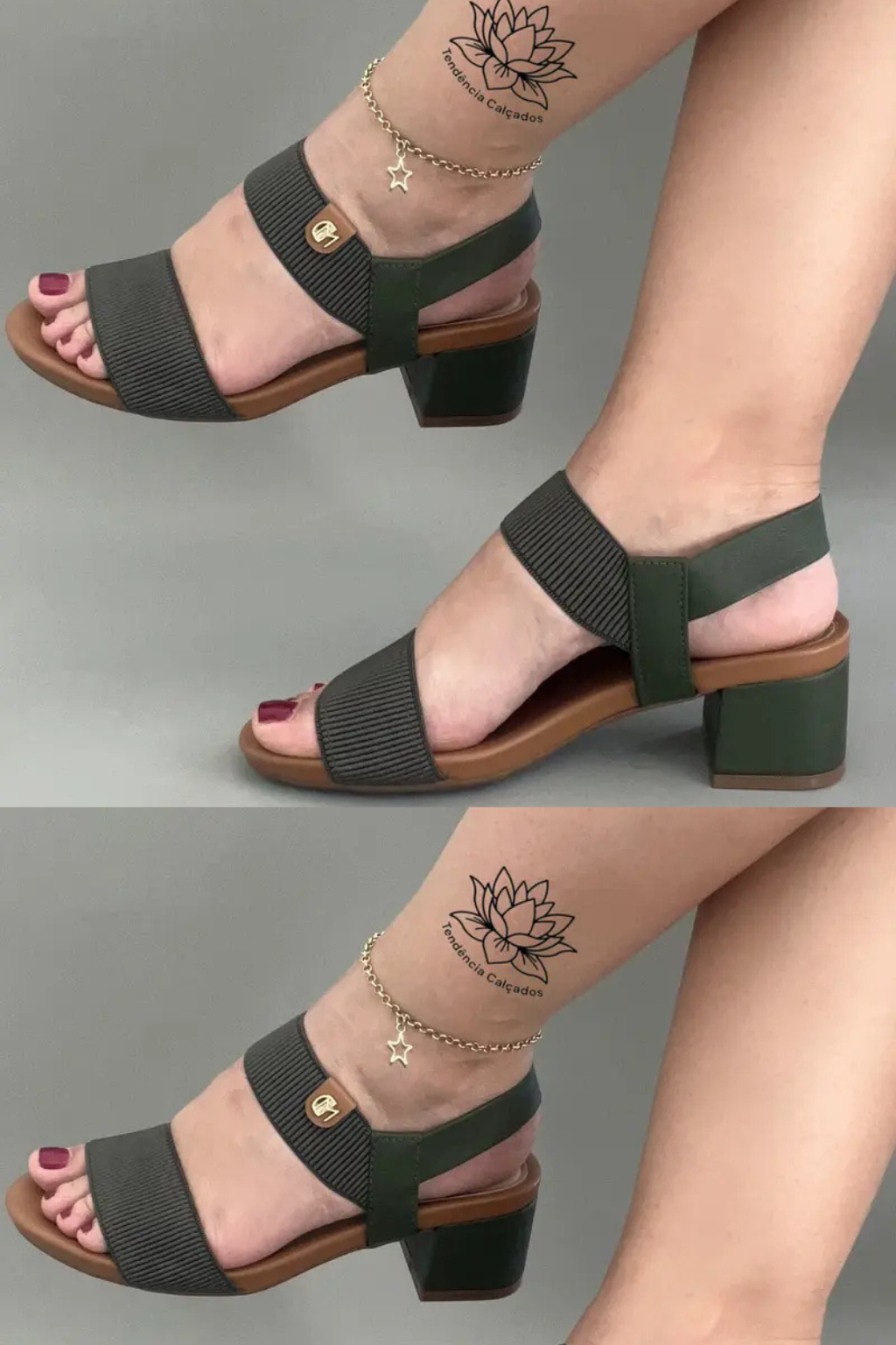 Sandália Feminina Salto Bloco Modare ultraconforto MD718